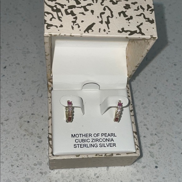 Sterling Silver Cubic Zirconia Earrings - Picture 1 of 3